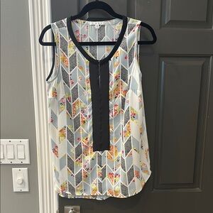 CAbi Sleeveless Graphic Blouse